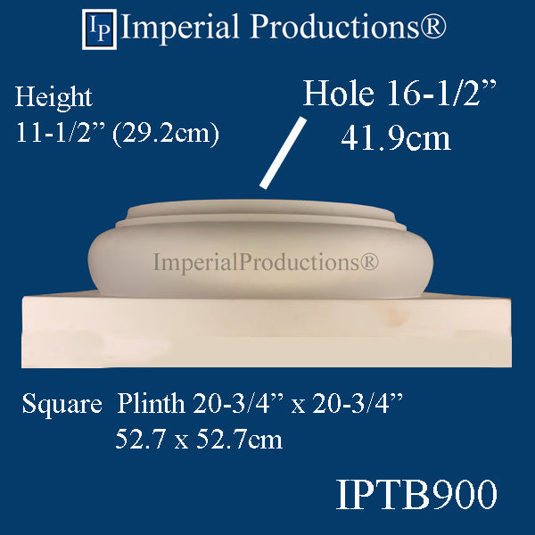 IPTB900-BASE-APOL-PK2 Tuscan Base ArchPolymer Hole 16-1/2", Pack of 2, Custom Order