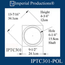 IPTC301-POL-PK2 Tuscan Capital - Hole 6-1/4" Pack of 2