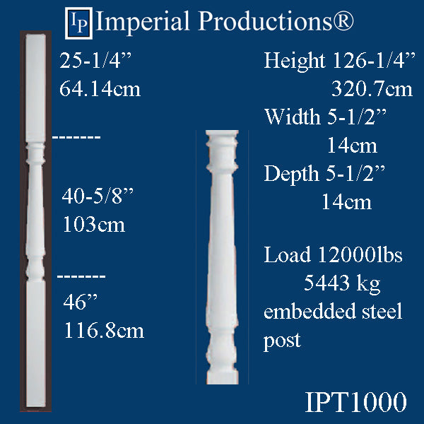 IPTP1000-POL-PK2 Load Bearing Porch Posts Pack of 2