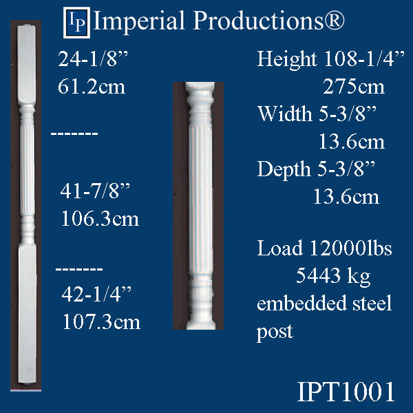 IPTP1001-POL-PK2 Load Bearing Porch Posts Pack of 2