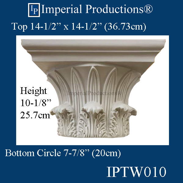 IPTW010-FRP-PK2 Temple Winds Capital Bottom Circle 7-7/8" FRP-PolyComp Custom Order, Pack of 2