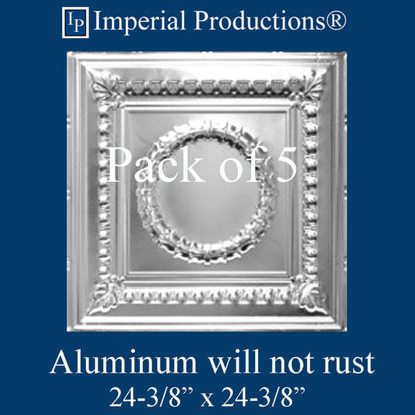 IPVR002-A-N-F0-PK5 Aluminum Tin Ceiling Nail up Panels Pack of 5