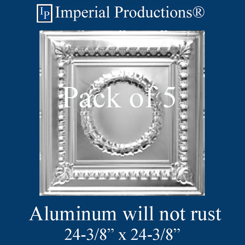 IPVR002-A-N-F0-PK5 Aluminum Tin Ceiling Nail up Panels Pack of 5