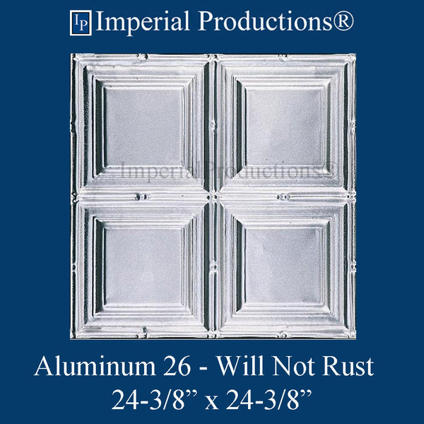 IPVR019-A-N-F0-20 Aluminum Tin Ceiling Panels Pack of 20