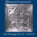 IPVR126-T1-N-F1-PK20 Real Tin Ceiling Nail Up Panels Clear Coated Custom Order pack of 20