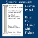 IPTUS1208SNT-TCTB Tuscan Smooth Column 12 Feet 8 Inch Non-Tapered, FRP-PolyComp - Custom Priced