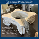 Labor to Diagonal Split ArchPolymer Scamozzi Capital in 2 Sections
