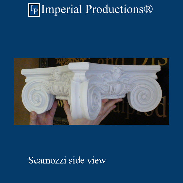 IPSCA106-POL-PK2 Scamozzi Capital Inside Hole 12-1/4" Pack of 2