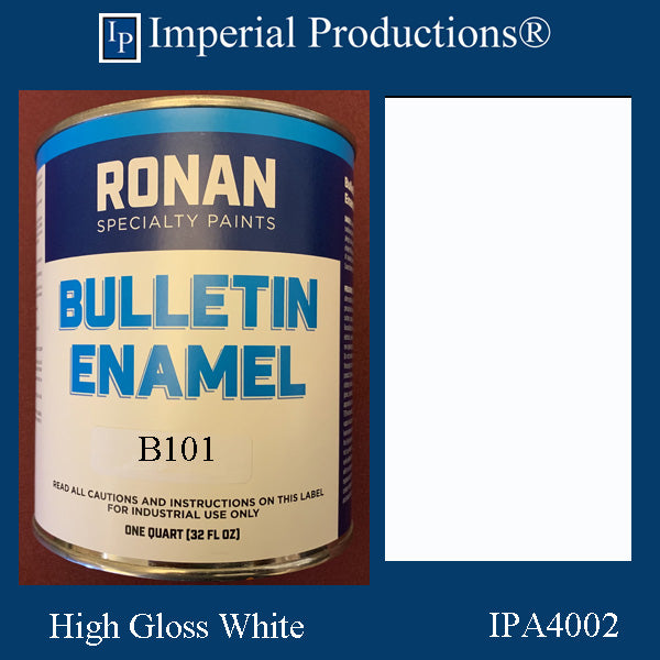IPB101 Ronan Bulletin Enamel High Gloss White Quart (946ml) Add to Cart for Shipping Costs or Free Depot Pickup