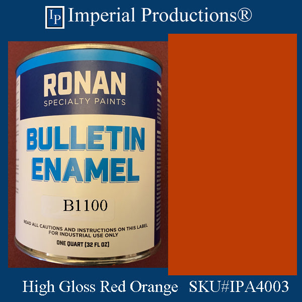 Bulletin Ronan B1100 High Gloss Red Orange Quart (946ml)