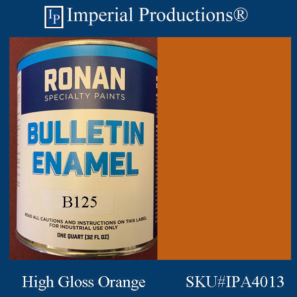 B125 Ronan Bulletin Enamel High Gloss Orange Quart (946ml) SKU IPA4013QT