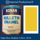 B133 Ronan Bulletin Enamel High Gloss Medium Yellow Quart (946ml)