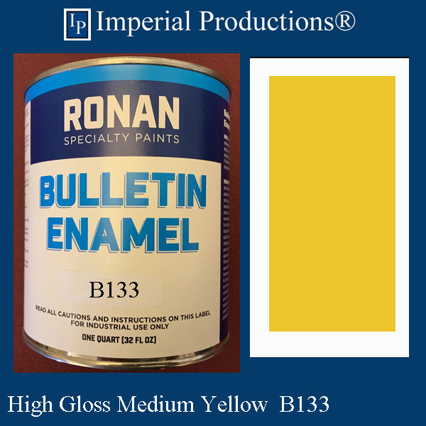 B133 Ronan Bulletin Enamel High Gloss Medium Yellow Quart (946ml)