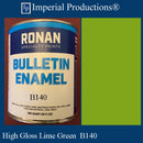 B140 Ronan Bulletin Enamel High Gloss Lime Green Quart (946ml)