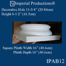 IPAB12-APOL-PK2 Attic Base Hole 11-3/4" ArchPolymer pack of 2 Custom Order