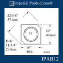 IPAB12-APOL-PK2 Attic Base Hole 11-3/4" ArchPolymer pack of 2 Custom Order