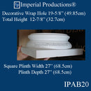 IPAB20-APOL-PK2 Attic Base Hole 20" ArchPolymer pack of 2 Custom Order