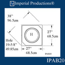 IPAB20-APOL-PK2 Attic Base Hole 20" ArchPolymer pack of 2 Custom Order