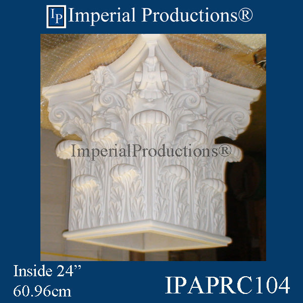 IPAPRC104-POL Corinthian Capital - Square Bottom 28-5/8 inches - Custom Allow 2 Weeks