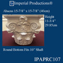 IPAPRC107-POL Roman Corinthian Capital Fits 10" Shaft, ArchPolymer, 2 weeks production