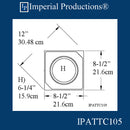 IPATTC105-POL-PK2 Attic Base Hole 6-1/4" pack of 2, Custom Order