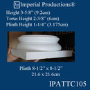IPATTC105-POL-PK2 Attic Base Hole 6-1/4" pack of 2, Custom Order