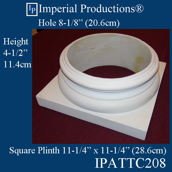 IPATTC208-POL Attic Base Hole 8-1/8" ArchPolymer, Pack of 2, Custom Order