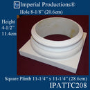 IPATTC208-ZEA Attic Base Hole 8-1/8" GFRC-Zeament, Pack of 2, Custom Order