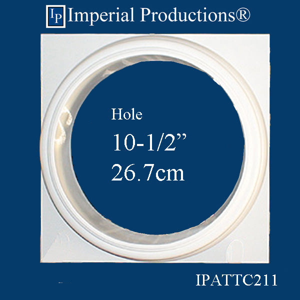 IPATTC211-GRG-PK2 Attic Base Hole 12-1/4" GRG-NeoPlaster pack of 2