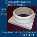 IPATTC211-POL Attic Base Hole 12-1/4" ArchPolymer, Pack of 2, Custom Order