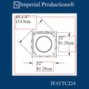 IPATTC224-GRG-PK4 Attic Base Hole 24-1/4" GRG-NeoPlaster pack of 4