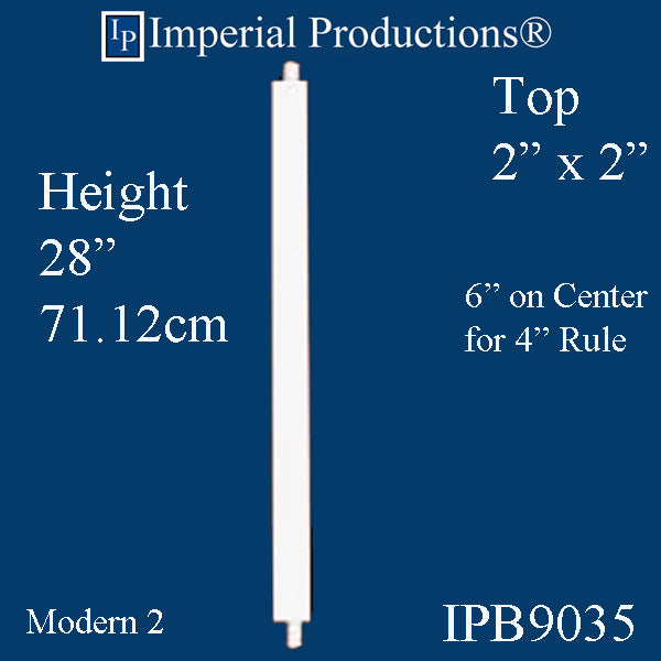 IPB8035 Modern Series 2 Baluster 28 inch, Pack of 10