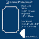 IPBOS0800A-POL Boiserie Multi-Part Collection Max 104-1/2" x 104-1/2" ArchPolymer, Set