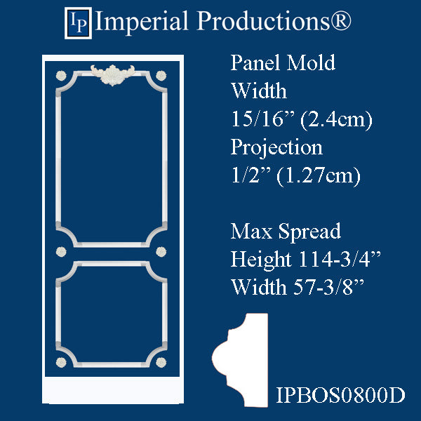 IPBOS0800D-POL Boiserie Multi-Part Collection Max 114-3/4" x 57-3/8" ArchPolymer, Set