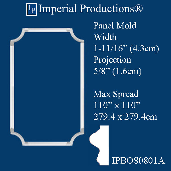 IPBOS0801A-POL Boiserie Multi-Part Collection Max 110" x 110" ArchPolymer, Set