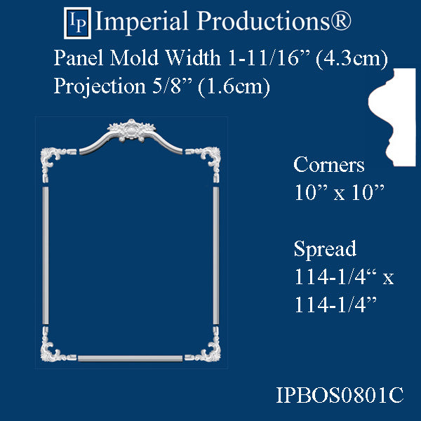 IPBOS0801C-POL Boiserie Multi-Part Collection Max 123" x 123" ArchPolymer, Set