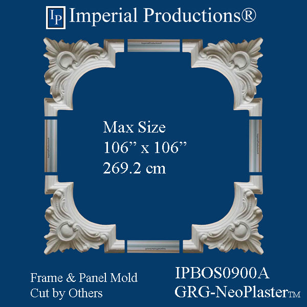 IPBOS0900A-GRG Boiserie Multi-Part Collection Max 106" x 106" GRG-NeoPlaster - Custom all 2 weeks (Copy)