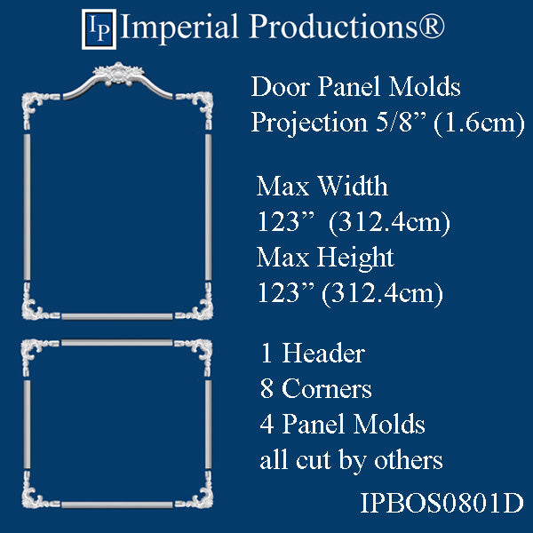 IPBOS0801D-POL Boiserie Multi-Part Collection Max 123" x 123" ArchPolymer, Set