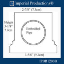 IPBRL1200B-08 Series 1 Bottom Rail 8 Feet