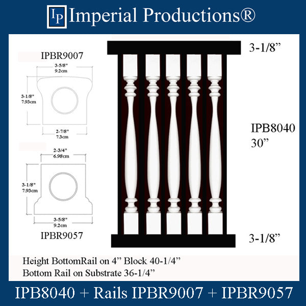 IPB8040 Colonial Series 2 Baluster 30 inch, Pack of 10