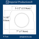 IPBR9050-08 Bottom Rail Series 2 Width 7" Length 8 Feet
