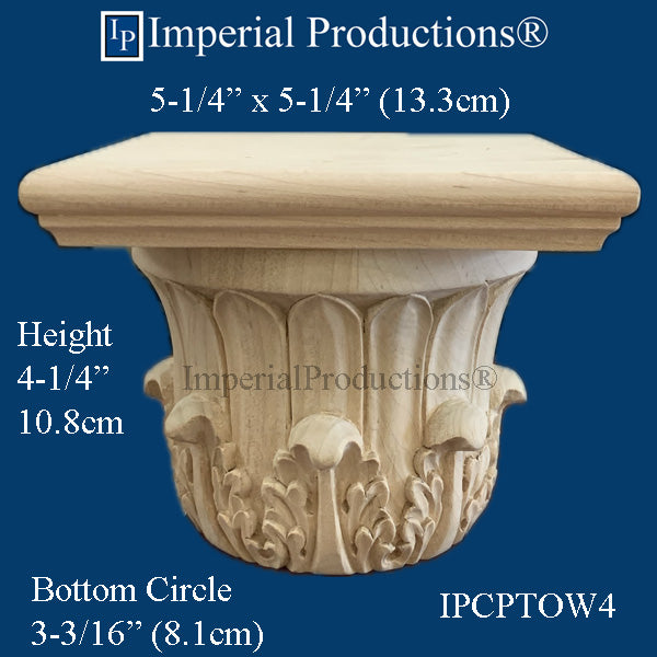 IPCPTOW4-MAP-PK2 Temple Winds Capital Bottom Circle 3-1/6" Hard Maple Pack of 2