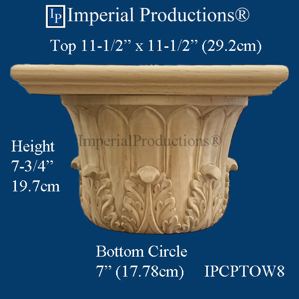 IPCPTOW8-MAP-PK2 Temple Winds Capital Bottom Circle 7" Hard Maple Pack of 2