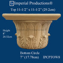 IPCPTOW8-MAP-PK2 Temple Winds Capital Bottom Circle 7" Hard Maple Pack of 2