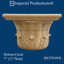 IPCPTOW8-MAP-PK2 Temple Winds Capital Bottom Circle 7" Hard Maple Pack of 2