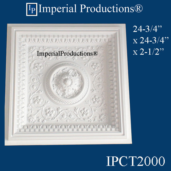 IPCT2000-POL-PK4 Classic Ceiling Panel 24-3/4 x 24-3/4 x 2-1/2 inches