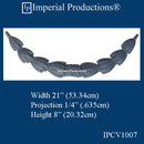 IPCV1007-GRG Laurel Applique 21" x 8" GRG-NeoPlaster Each