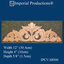 IPCVA8000-CHR Hand Carved Applique 12" x 4" Each