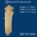 IPCVC3008-MAP Mission Corbel 13" High x 3-1/2" wide x 3-1/2" deep Hard Maple, Pack of 2