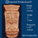 IPCVC848-CHR Acanthus Style Corbel 5-7/8" high Cherry Pack of 2